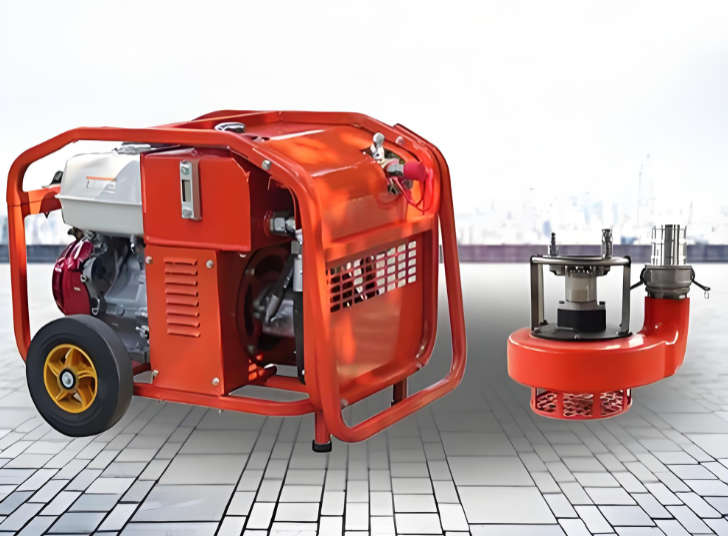 Hydraulic water pump, drived by a hydraulic power unit